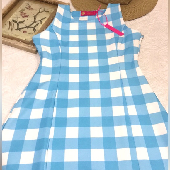 NWT Macbeth Collection Blue Gingham Check Barbie Dress - Picture 10 of 15